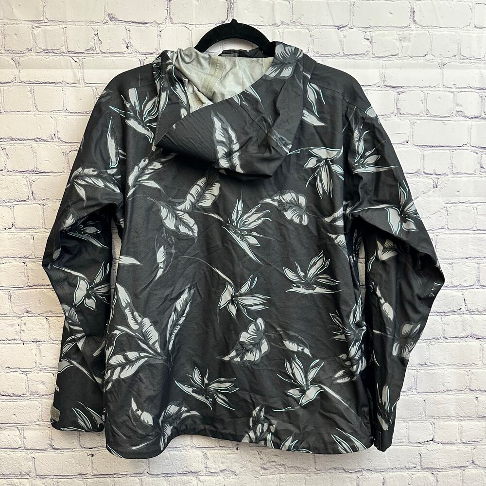 Burton Black & White Floral Hooded Jacket Women's Small Lightweight Layering - Picture 4 of 11